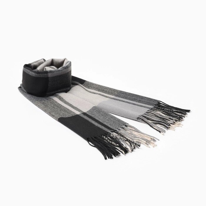 Палантин женский, цвет чёрный/серый, размер 70х180 см от компании Интернет-магазин "Flap" - фото 1