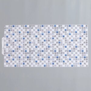 Панель пвх мозаика коллаж голубой 480 х 960 мм