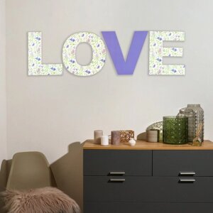 Панно буквы 'LOVE' высота букв 29,5 см, набор 4 детали
