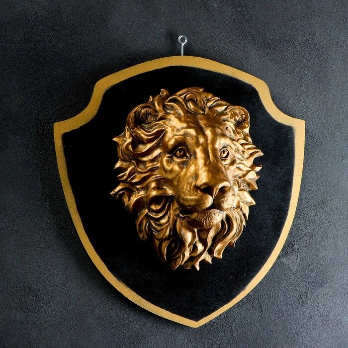 Панно 'Голова льва' бронза/черный, 40см от компании Интернет-магазин "Flap" - фото 1
