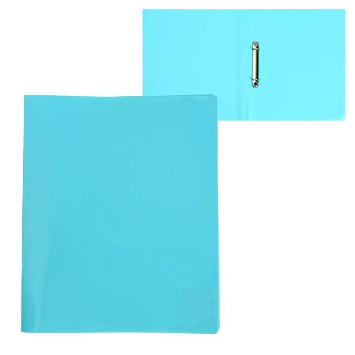 Папка на 2 кольцах А4, Calligrata, 18 мм, 500 мкм, бирюзово-голубая от компании Интернет-магазин "Flap" - фото 1
