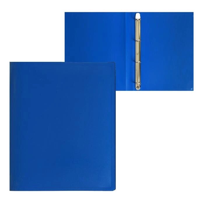 Папка на 4 кольцах А4, Calligrata, 25 мм, 500 мкм, синяя от компании Интернет-магазин "Flap" - фото 1