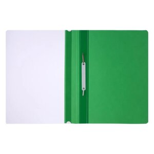 Папка-скоросшиватель Calligrata, А4, 180 мкм, зелёная, прозрачный верх (комплект из 20 шт.)