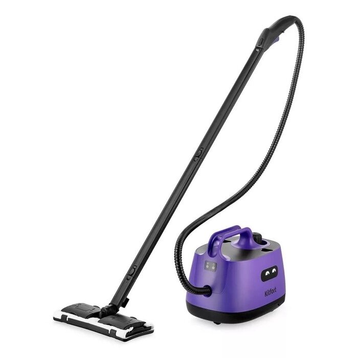 Пароочиститель Kitfort КТ-9147, 2000 Вт, 1.6 л, нагрев 6 мин, чёрно-фиолетовый от компании Интернет-магазин "Flap" - фото 1