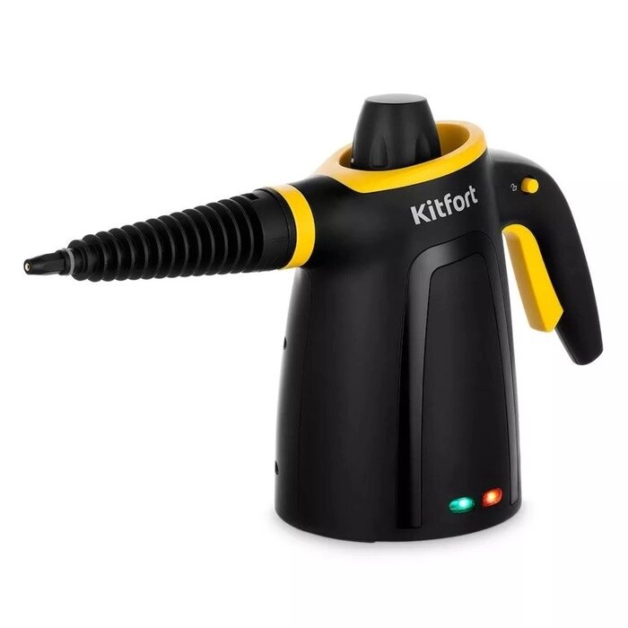 Пароочиститель Kitfort KT-9170-3, 1050 Вт, 0.38 л, 30 г/мин, нагрев 3 мин, чёрно-желтый от компании Интернет-магазин "Flap" - фото 1