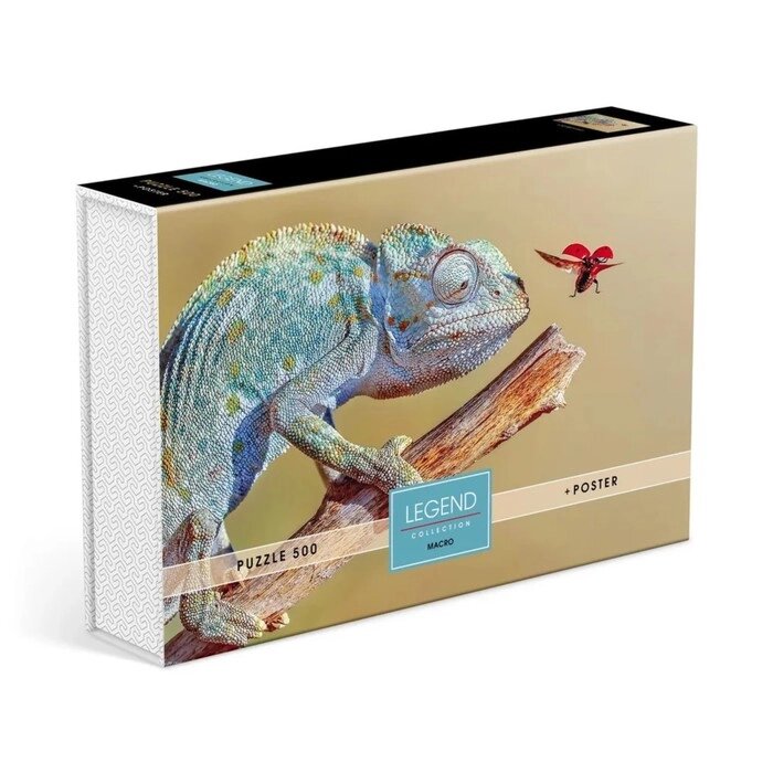 Пазлы 'Хамелеон' в подарочной коробке, 500 элементов + постер от компании Интернет-магазин "Flap" - фото 1