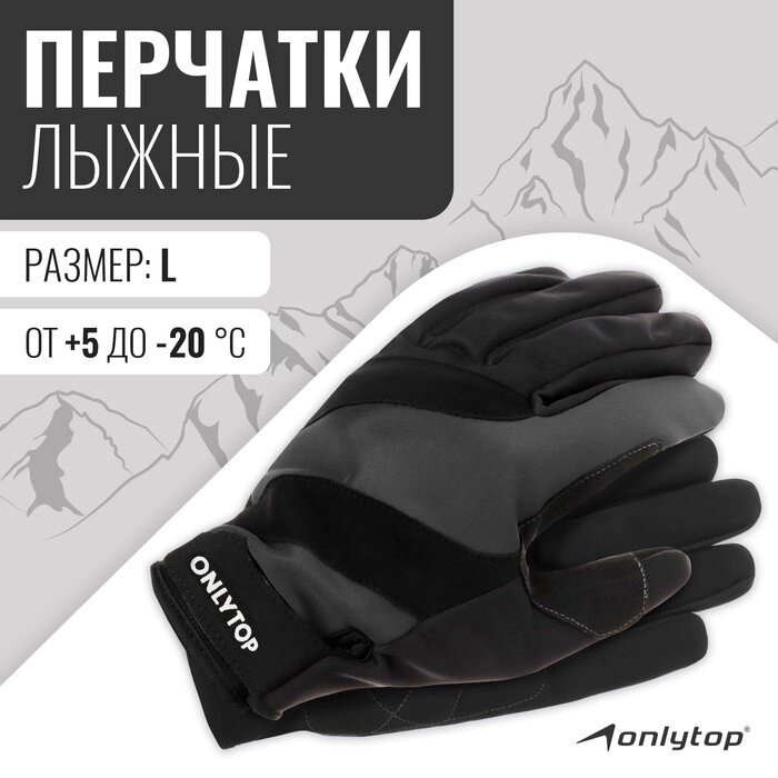 Перчатки лыжные ONLYTOP модель 2049, р. L от компании Интернет-магазин "Flap" - фото 1