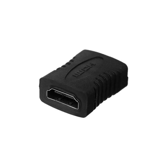Переходник LuazON PL-004, HDMI (f) - HDMI (f), черный от компании Интернет-магазин "Flap" - фото 1