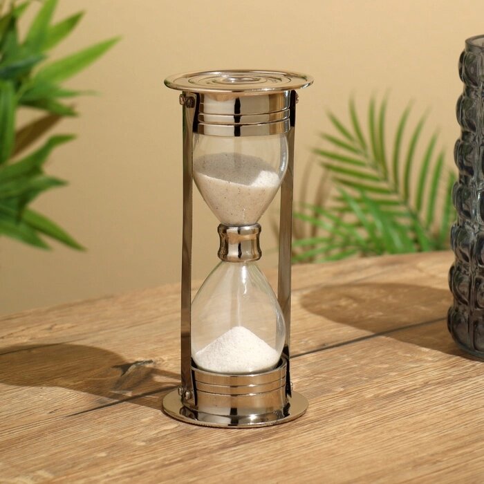 Песочные часы 19х8,5 см, латунь от компании Интернет-магазин "Flap" - фото 1