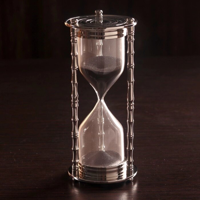 Песочные часы 'Маеджа' латунь, алюминий (4 мин 30 сек) 7,5х7,5х17 см от компании Интернет-магазин "Flap" - фото 1