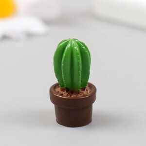 Фигурка для флорариума полистоун 'Маленький кактус в горшке' 2,5 см