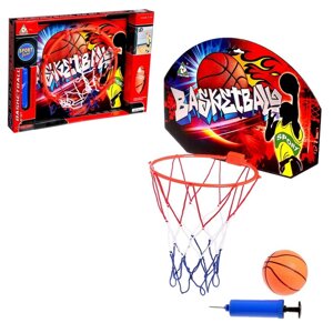 Баскетбольный набор 'Штрафной бросок', с мячом, диаметр мяча 12 см, диаметр кольца 23 см.