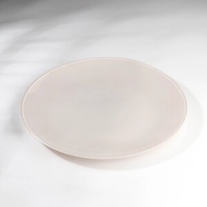 Тарелка 'Капучино', стеклянная, d28 см, цвет серый