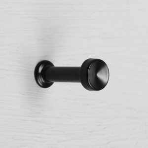 Крючок мебельный CAPPIO CKO011, однорожковый, черный (комплект из 10 шт.)
