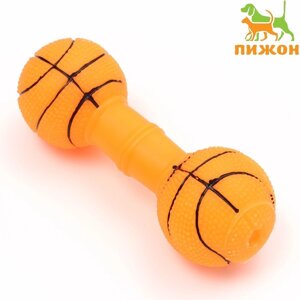 Игрушка пищащая 'Баскетбольная гантель', 15,5 х 6 см