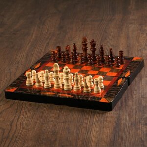 Набор 3 в 1 'Ламиран' шахматы, шашки, нарды, 30 х 30 см