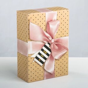 Коробка подарочная складная, упаковка, With love, 16 х 23 х 7.5 см