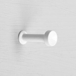 Крючок мебельный CAPPIO CKO011, однорожковый, белый (комплект из 10 шт.)