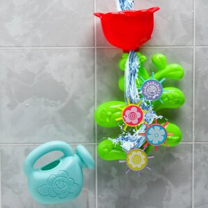 Набор игрушек для ванны 'Цветок - мельница', с лейкой