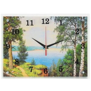 Часы-картина настенные, серия Природа, 'Озеро', 30х40 см