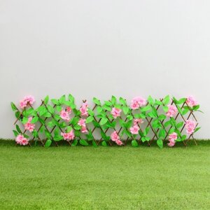 Ограждение декоративное, 110 x 40 см, 'Розовые цветы', Greengo