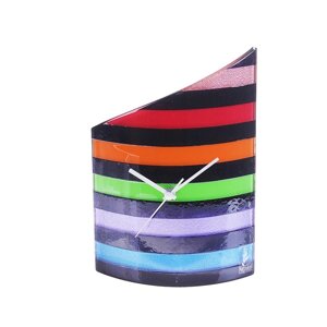 Часы настольные 'Разноцветные полосы', 21 x 26 см