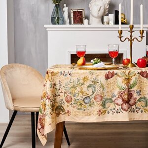 Набор столовый 'Этель' Floral pattern, скатерть 147x184 +/-2 см с ГМВО, салфетки 40х40 см - 8 шт