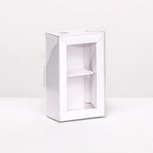 Коробка складная с прозрачной крышкой, 10 х 6 х 3,5 см, белая (комплект из 5 шт.)
