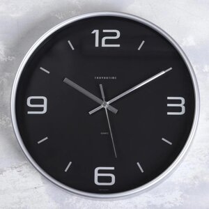 Часы настенные, серия Интерьер, 'Эдит', d-30.5 см, серебро