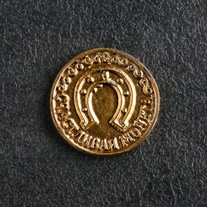 Сувенир 'Счастливая монета Клевер', золотой, олово (комплект из 2 шт.)