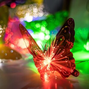 Декоративная подсветка 'Бабочки' 10хLED 4000К 5м цветные 500х15х10см
