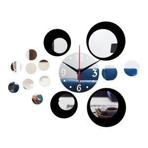 Часы-наклейка, серия DIY, 'Иллюзия', плавный ход, d-15 см, 1 АА