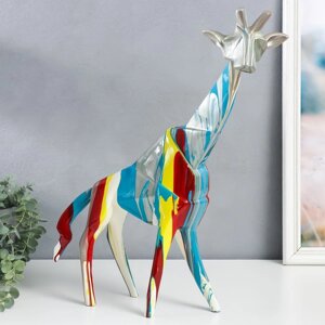 Сувенир полистоун 'Любопытный жираф' подтёки краски 12х40х49 см