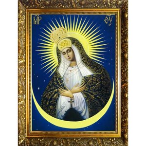 Алмазная мозаика без подрамника 'Остробрамская икона Божией Матери' 30 x 40 см