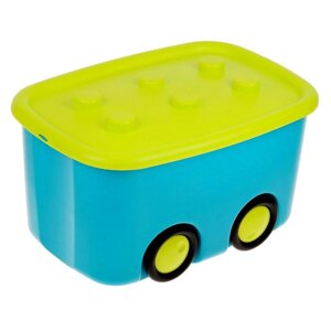 Ящик для игрушек 'Моби', цвет бирюзовый, объём 44 литра