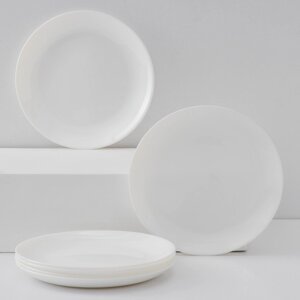 Набор десертных тарелок Luminarc Diwali, d19 см, стеклокерамика, 6 шт, цвет белый