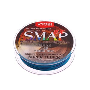 Шнур Ryobi SMAP PE8X, диаметр 0.285 мм, тест 18.1 кг, 100 м, Multi Colour