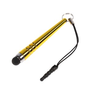 Стилус LuazON, 'Капля', для планшета и телефона, 6 см, тепловой, с креплением, жёлтый