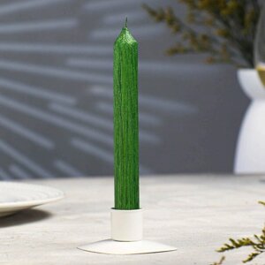 Свеча античная 'Винтаж', 17х1,8 см, лакированная зеленая
