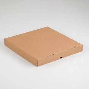 Коробка для пиццы, бурая, 33 х 33 х 4 см (комплект из 20 шт.)
