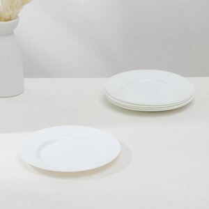 Набор обеденных тарелок Luminarc EVERYDAY, d24 см, стеклокерамика, 6 шт, цвет белый