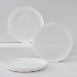 Набор обеденных тарелок Luminarc Diwali, d27 см, стеклокерамика, 6 шт, цвет белый