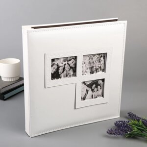 Фотоальбом на 400 фото 10х15 см 'Семья' в коробке кожзам белый 35х33,5х5,3 см