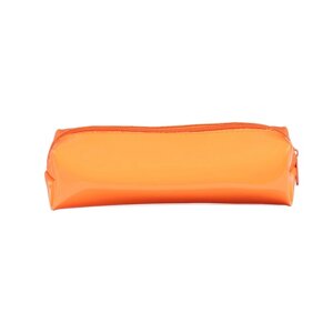 Пенал мягкий, 1 отделение, 60 х 195 х 50 мм, объёмный, искуственная кожа, Neon К-721, Оранжевый