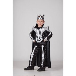 Карнавальный костюм 'Кощей Бессмертный', рост 140 см, р. 68 сорочка, брюки, плащ, корона