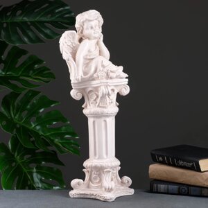 Фигура 'Ангел сидя на колонне' состаренный 16х16х51см