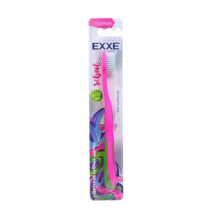 Детская зубная щетка EXXE school 6-12 лет, мягкая