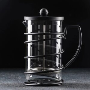 Чайник заварочный френч - пресс 'Лофт', 800 мл, стекло, стекло, цвет чёрный