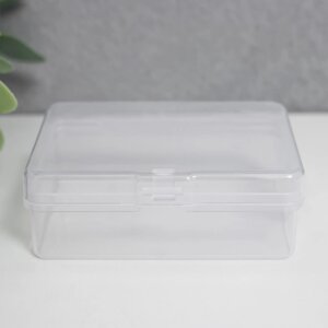 Шкатулка пластик для мелочей 'Прямоугольник' прозрачная 2,5х5х6,7 см (комплект из 12 шт.)
