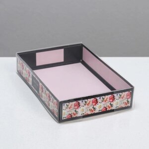 Коробка для макарун с подложками, кондитерская упаковка 'Люби', 17 х 12 х 3,5 см (комплект из 5 шт.)